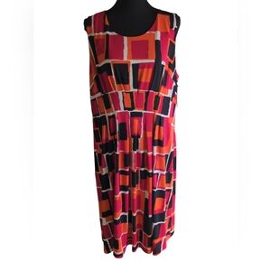 Calvin Klein Colorful Block Print Midi Dress